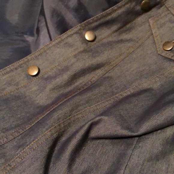 Utex Designs light lined denim jacket medium button front fall layered look - Picture 7 of 7